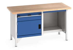 Bott Bench1500Wx750Dx840mmH - 1 Drawer, 1 Cupboard & MPX Top 1500mm Wide Storage Benches 41002037.11v Gentian Blue (RAL5010) 41002037.24v Crimson Red (RAL3004) 41002037.19v Dark Grey (RAL7016) 41002037.16v Light Grey (RAL7035) 41002037.RAL Bespoke colour £ extra will be quoted